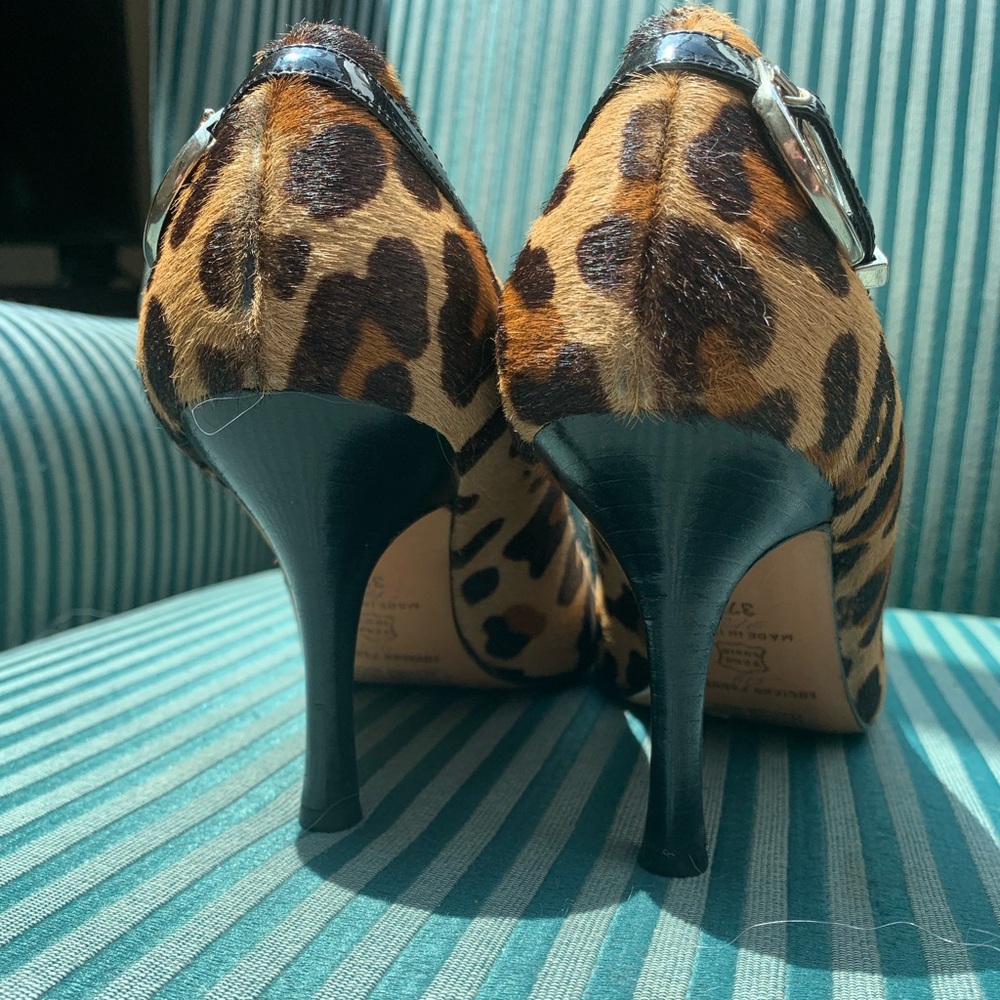 Luciano Padovan calf hair heels. Size 7